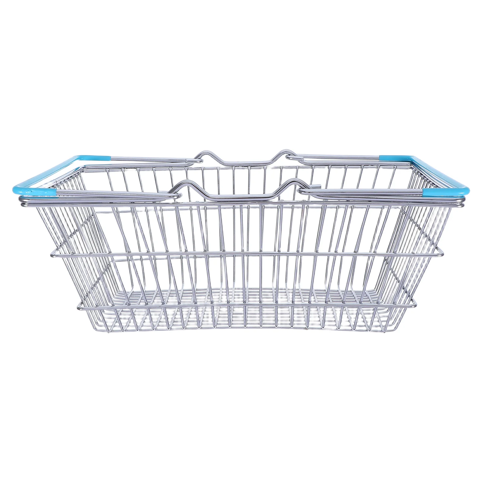Mini-winkelmandje voor kinderen Ijzerdraadmand Handvat Multifunctioneel speelhuis Supermarkt Winkelwagenopslag Poppenhuismeubilair