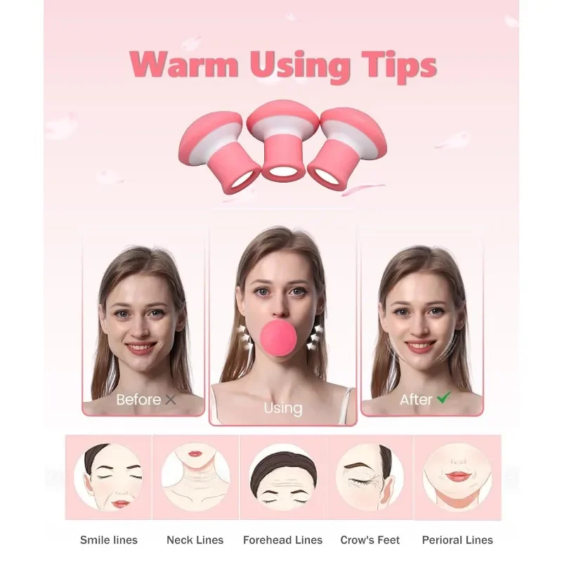 Fitness Facial Muscle Jawline Exerciser Chin Face Neck Breathing Trainer Face Lifting Tool Wrinkle-removing Mouth Exerciser Yoga