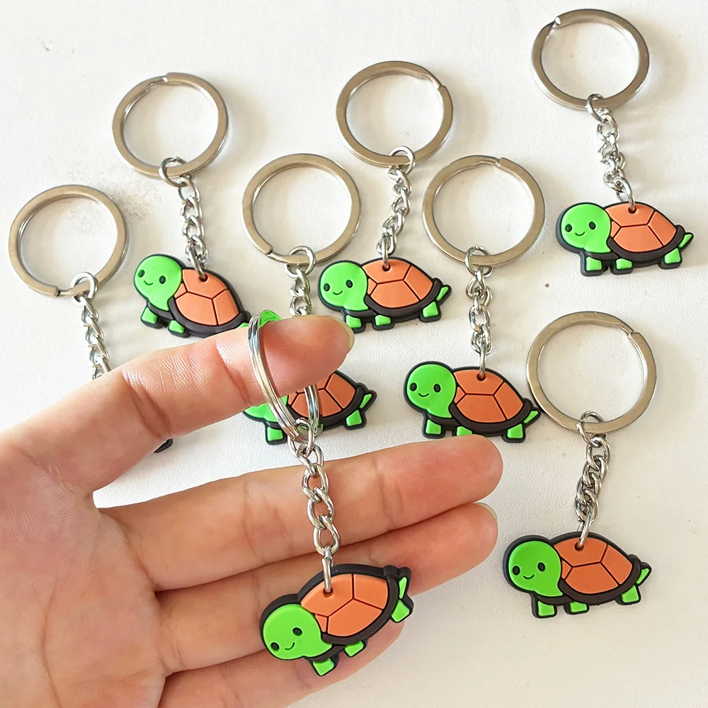 

8 Pcs Turtle Keychains Sea Turtle Under the Sea Ocean Themed Baby Shower Birthday Party Gifts Fillers School Carnival Rewards ﻿