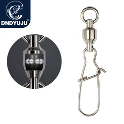 DNDYUJU 10pcs Stainless Steel Fishing Connector Swivels Line Clip Lock Carabiners Fishing Fastener Snaps Tools for Fishing