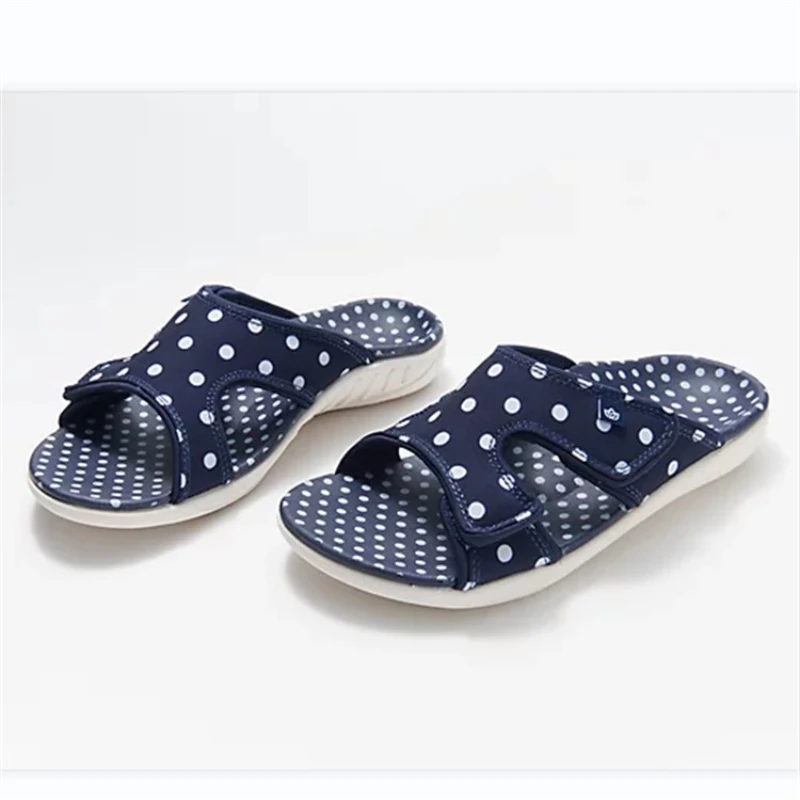 Round Head Slippers Female Summer Large Size Sandals Lightweight Thick Bottom Casual Non-slip Beach Shoes Pantuflas De Mujer