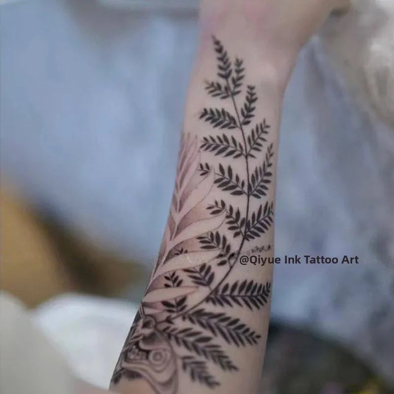 Last Survivor Ellie Flower Arm Tattoo Waterproof Permanent Male Female Body Art Decorations Chinese Style Home Accessories