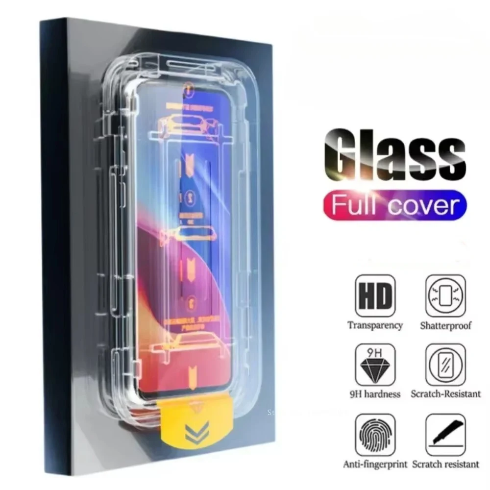 

Temper Glass Film for IPhone Air 16e 15 Plus 12 13 Mini 14 11 17 Pro Max XR Xs Max Screen Protector Add Install Dust Removal Kit