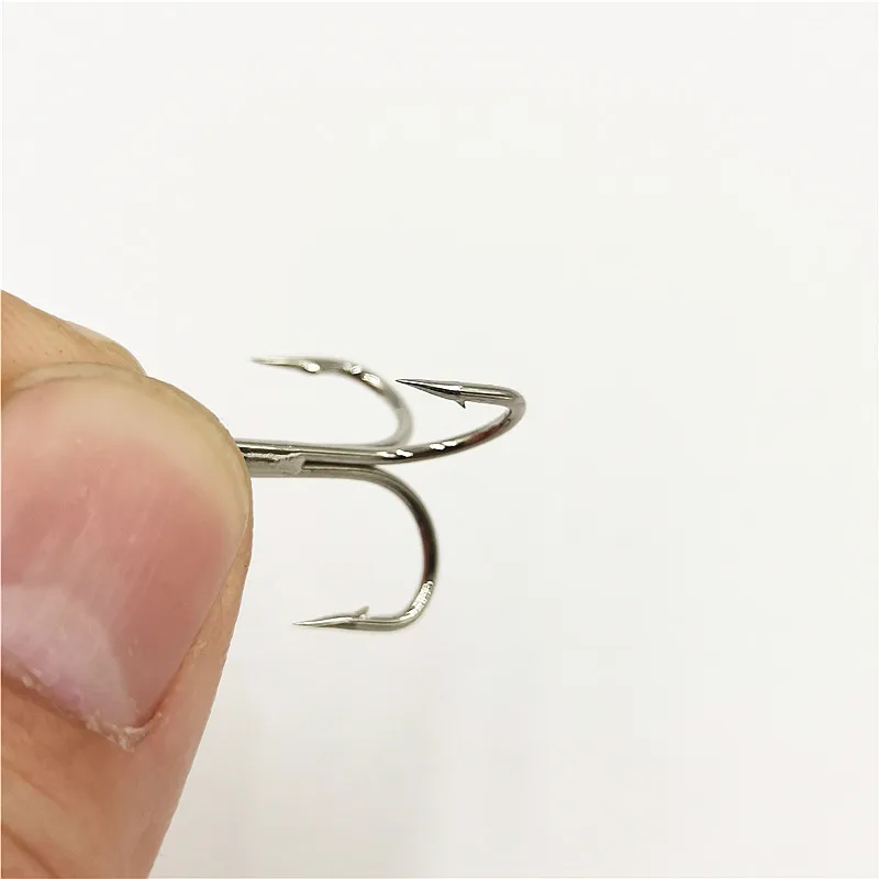 20PCS Treble Hooks 2#-10# Fishhook Barbed Sharp High Carbon Steel Angle Nickel Antirust Tool Tackle Fishing Hook Pesca image 6