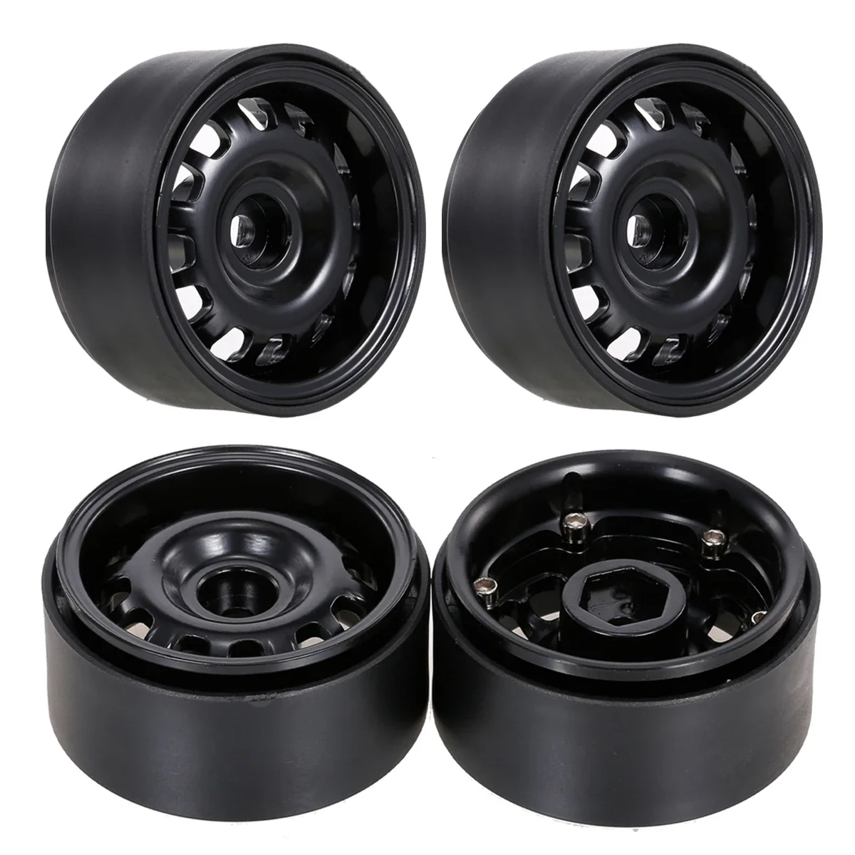 

4PCS 1.9" Beadlock Wheel Rims for 1/10 RC Crawler Car Axial SCX10 II 90046 Trxs TRX-4 RedCat Gen8