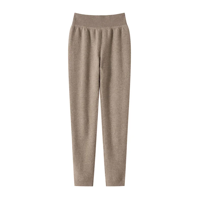 

100% Cashmere Women's Casual Bottom Pants Slim High Elasticity Leggings Autumn Winter Warm high-waisted tummy-control leggings