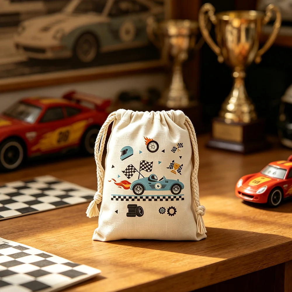 6/12pcs Kids Birthday Party Favor Bags Airplanes Train Bulldozer and Race Car Treat Goodie Bags Boys 1st 2nd 4th Birthday Gift