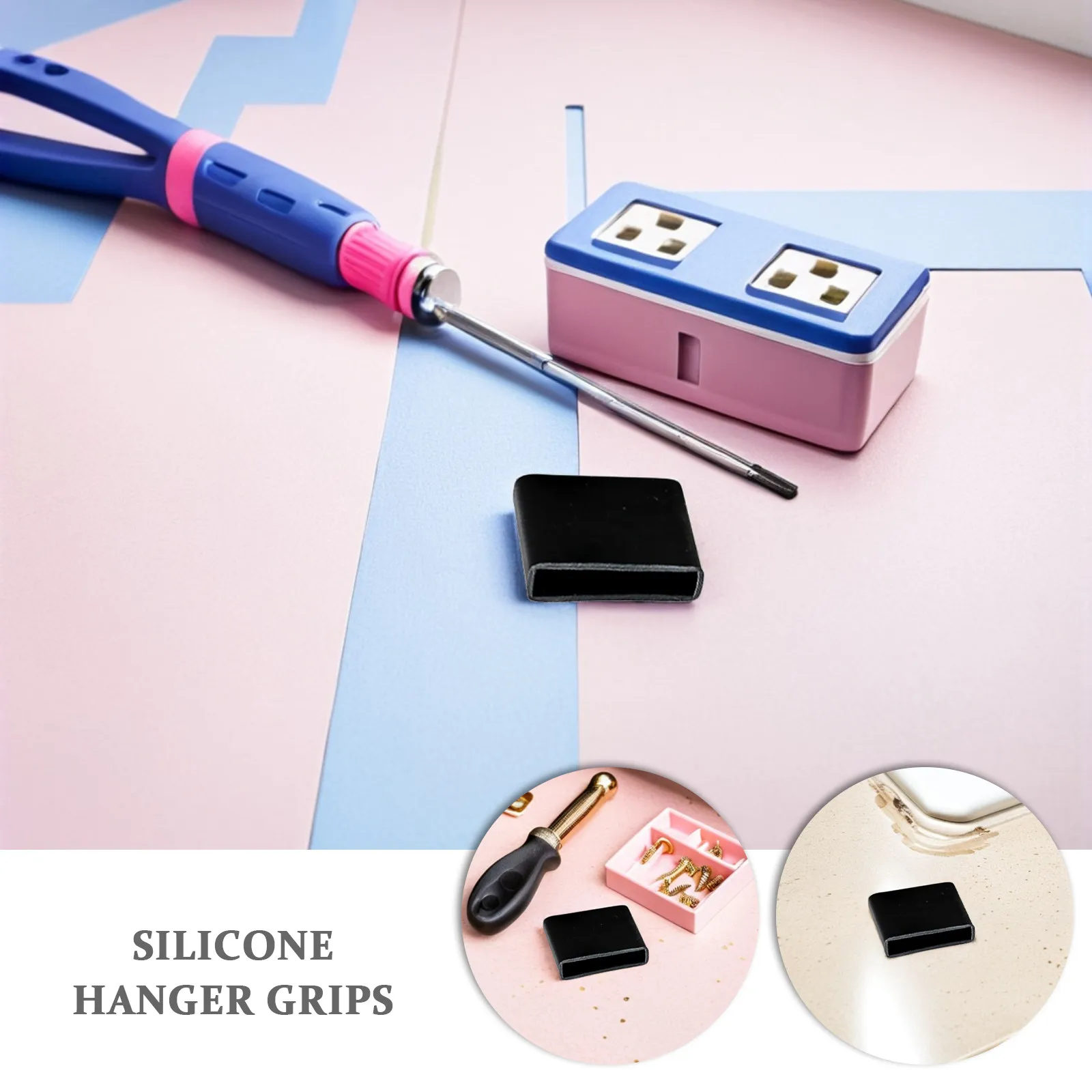 100Pcs Silicone Non-Slip Pants Hanger Grip Covers Anti-Slip Clamp Sleeves Trouser Protective Clips Clothes Rack Organizer Closet