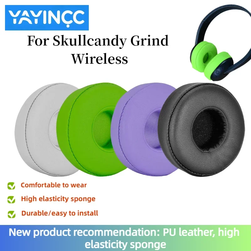 YAYINCC New Arrivals Replacement Protein skin memory sponge Ear Pads for Skullcandy Grind Wireless Headset colorful Earmuff