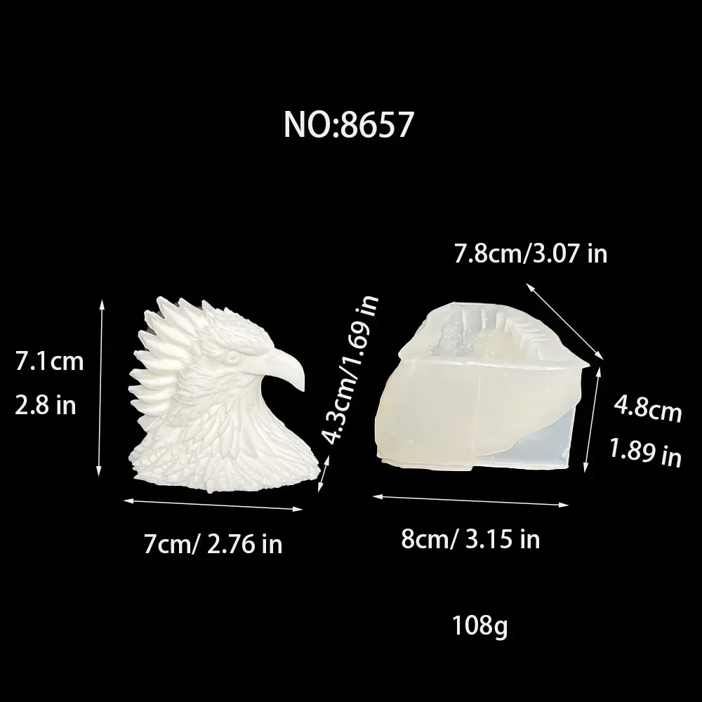 Multi Style Animal Eagle Head Candle Silicone Mold Spread The Wings Bird Resin Plaster Mould Chocolate Making set Home Art Decor