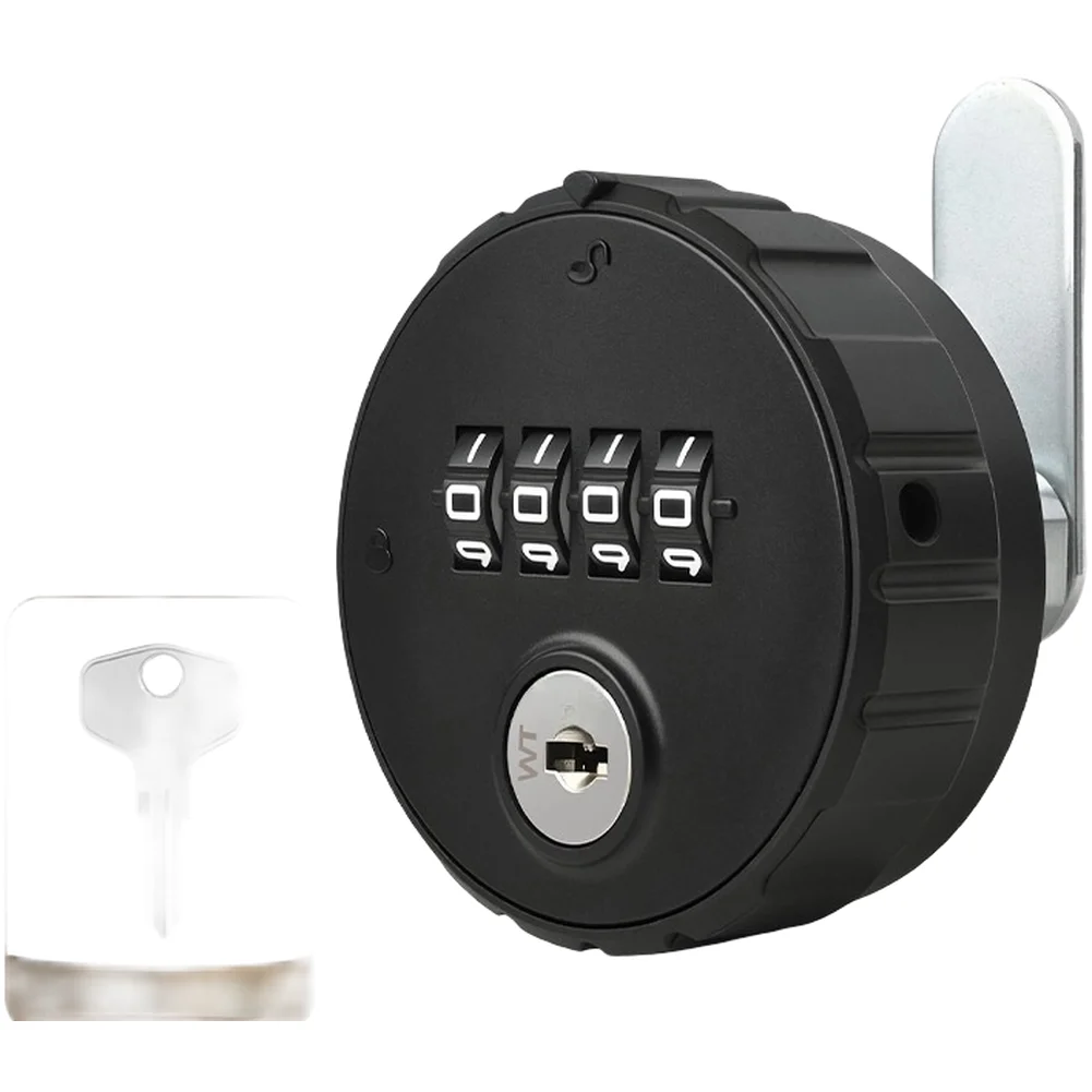 Mechanical 4 Digit Combination Lock Zinc Alloy with Backup Key for Cabinets Drawers Lockers ABS 1.6 1.9cm Spec