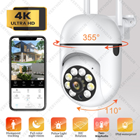 8MP Wireless Security Surveillance PTZ Camera Wifi IP Outdoor 4X Zoom Cameras AI Human Tracking Two-way Audio HD Night Color Cam