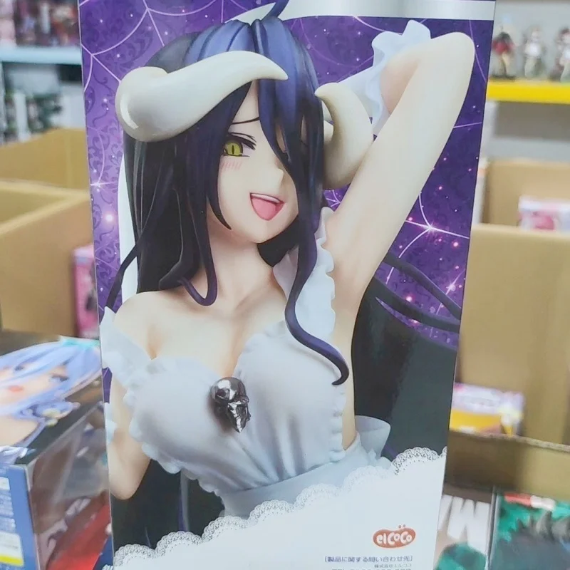 

In Stock 1/7 Elcoco Overlord Albedo Maid Costume Version Anime Figure Black Lace Style Desktop Cute Trendy Gift Collection Model
