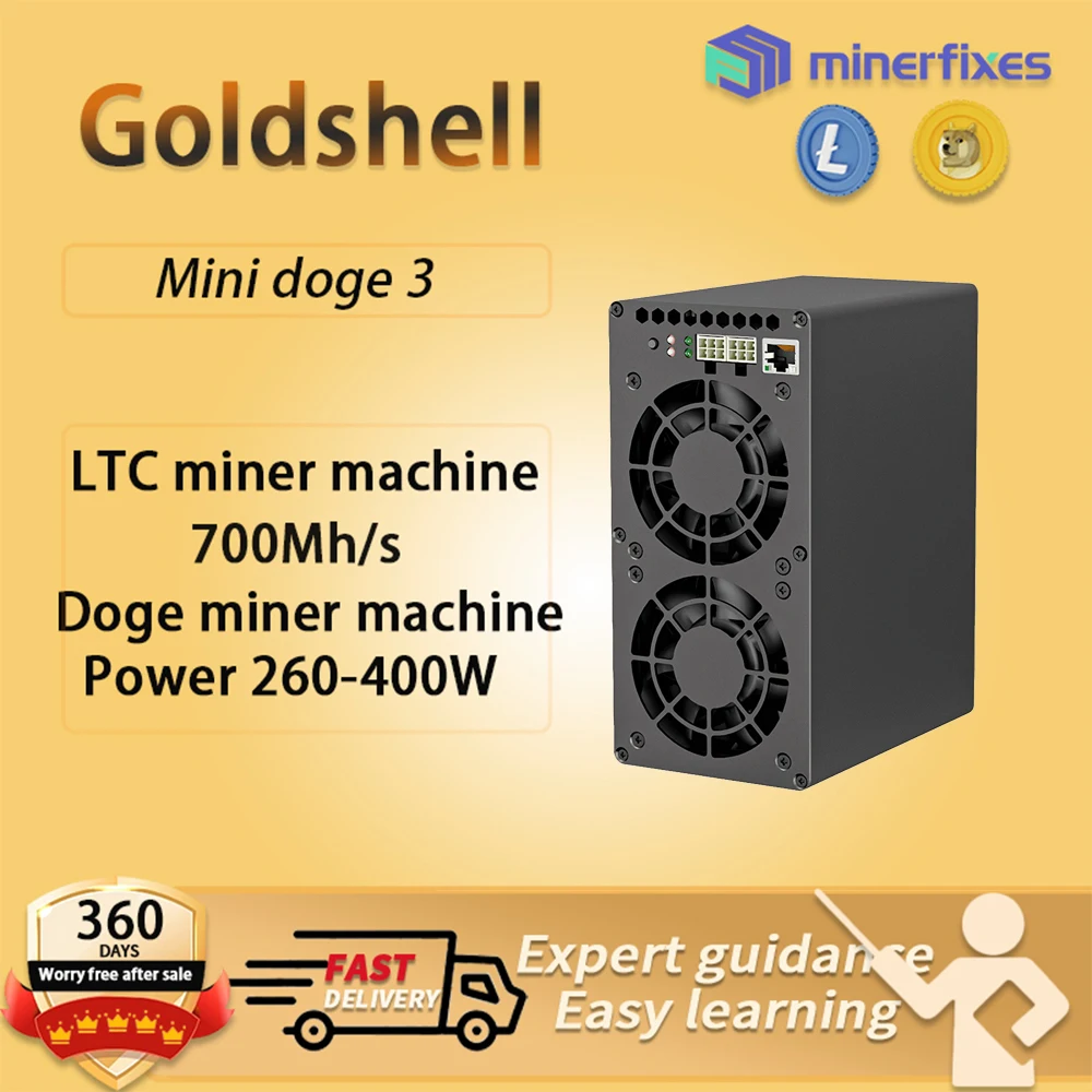 New Goldshell minidoge3 Miner 700M 400W LTC DOGE coin Miner Silent network goldshell mini doge 3