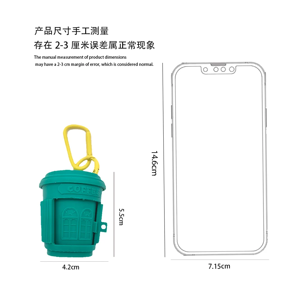 LYTPS017B 1/S Porte-clés tasse à café patte de chat magnétique imprimé en 3D