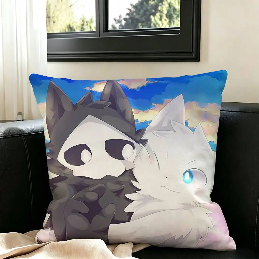 Furry Art P-Puro Changed-D  Square Double-Sided printed Pillow Case Bedroom Bedside Pillow Sofa Cushion Cover