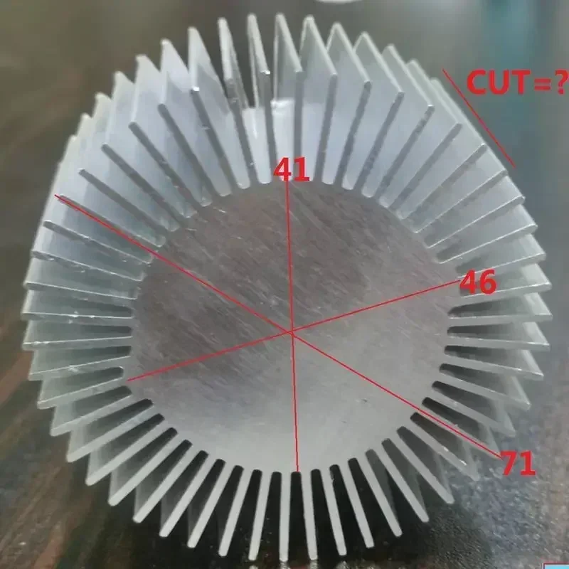 71x41mm Aluminum Alloy Sunflower Radiator LED COB Heat Sink Cooler