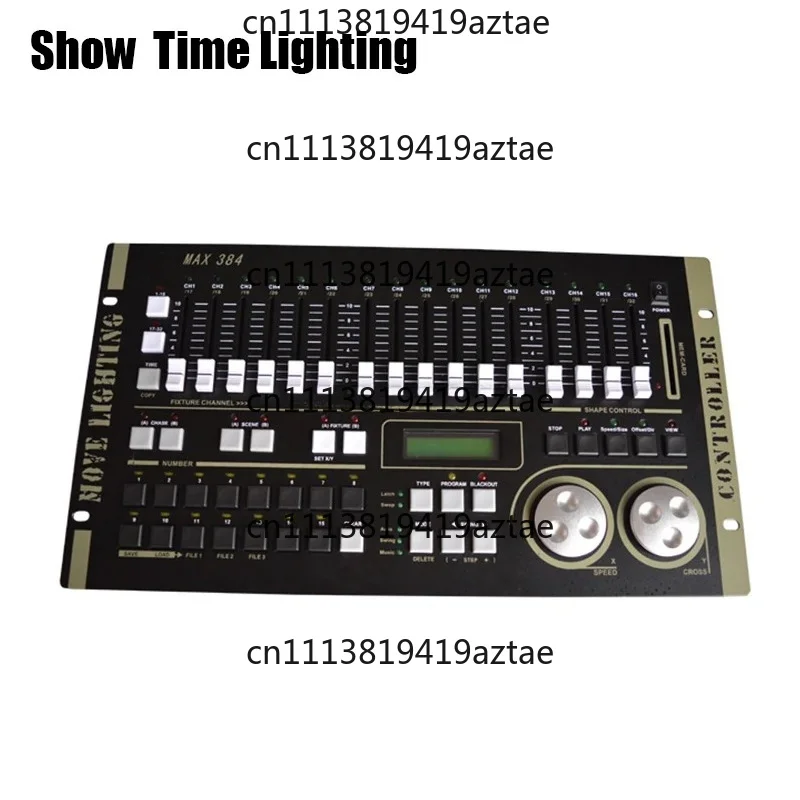 Max 384 DMX Stage Light Controller with Flycase, DMX Master Console for XLR-3 LED Par, Beam & Moving Head DJ Lights