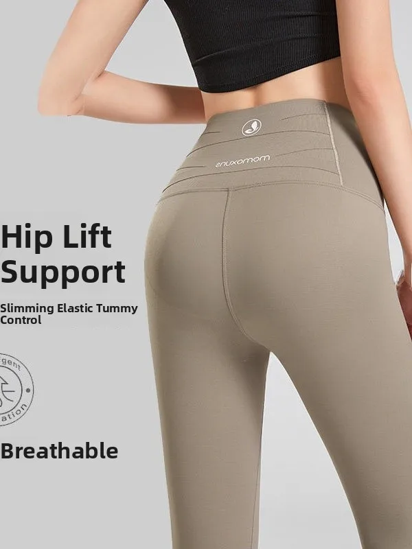 

High Waist Slimming Sl Yoga Pants Women's Spring Autumn 2026 New Sle arkskin Tummy Control Butt Lifting Bot