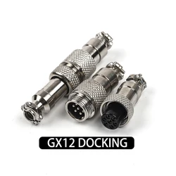 GX12 Butt Type 2/3/4/5/6/7 Pin Male&Female Docking Aviator Aviation Plug Socket Circular Connector