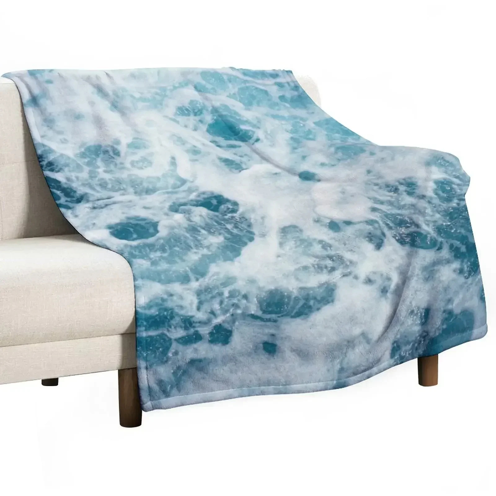 Sea Waves in the Ocean Throw Blanket decorative cosplay anime Blankets