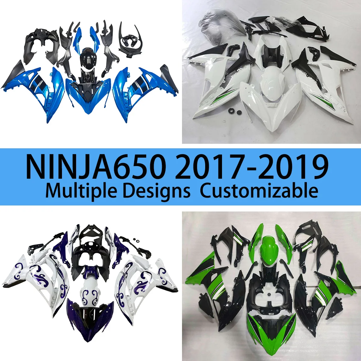 

Hot Style Fairing Kit NINJA650 2017 2018 2019 Motorcycle Accessory Complete Fairings for KAWASAKI ER-6F 17 18 19