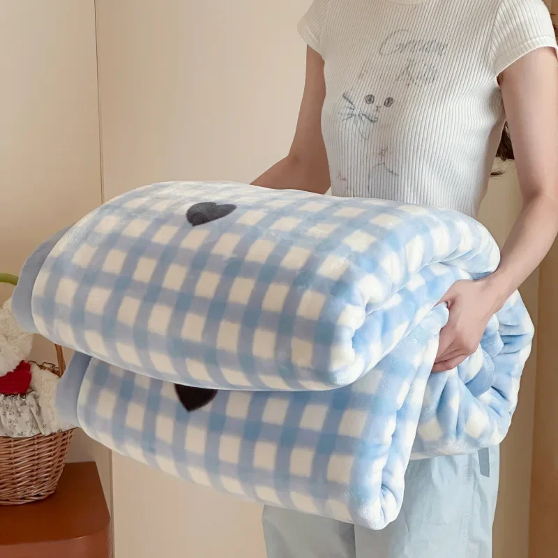 Double Layered Thickened Afternoon Nap Rest Blanket Super Soft Fluffy Home Sofa Dormitory Bedding Double-sided Fleece Blankets