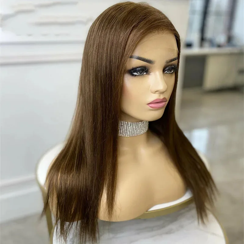 Natural Soft Long Blond 5x5 Silk Base Straight Straight Jewish Human Hair Wig With Baby Hair HD Lace European Hair Preplucked