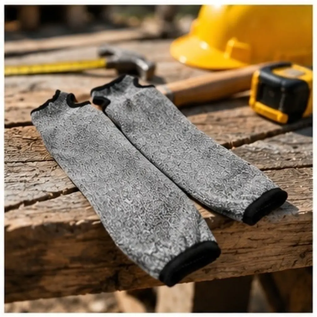 2pcs Cut Resistant Arm Sleeves Thumb Hole Protective Forearm Guards For Construction Carpentry Machinery Work Breathable Arm