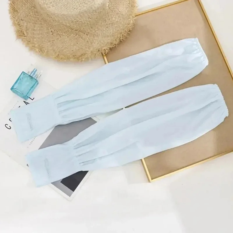 Super Soft Breathable Adult Female Summer Loose UV Protection Sunscreen Driving Ice Silk Long Arm Glove Sleeves