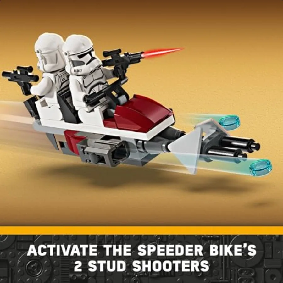 Zestaw Battle Pack: Klonowy Trooper, Droid Bojowy, Składany Speeder Bike, TriDroid i Obrończa Brama, Kolekcjonerski Prezent