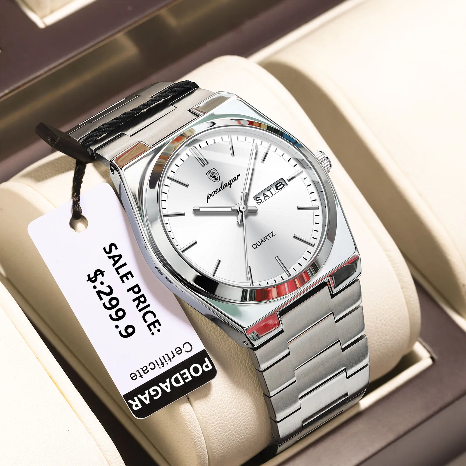POEDAGAR Luxury Watch for Men, Waterproof