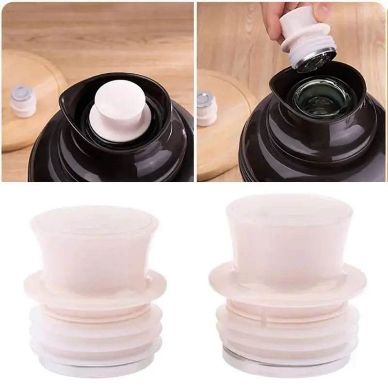 Leakproof Thermos Bottle Stopper Food Safe Silicone Steel Kettle Cover Replacement Accessories for Vacuum Flasks