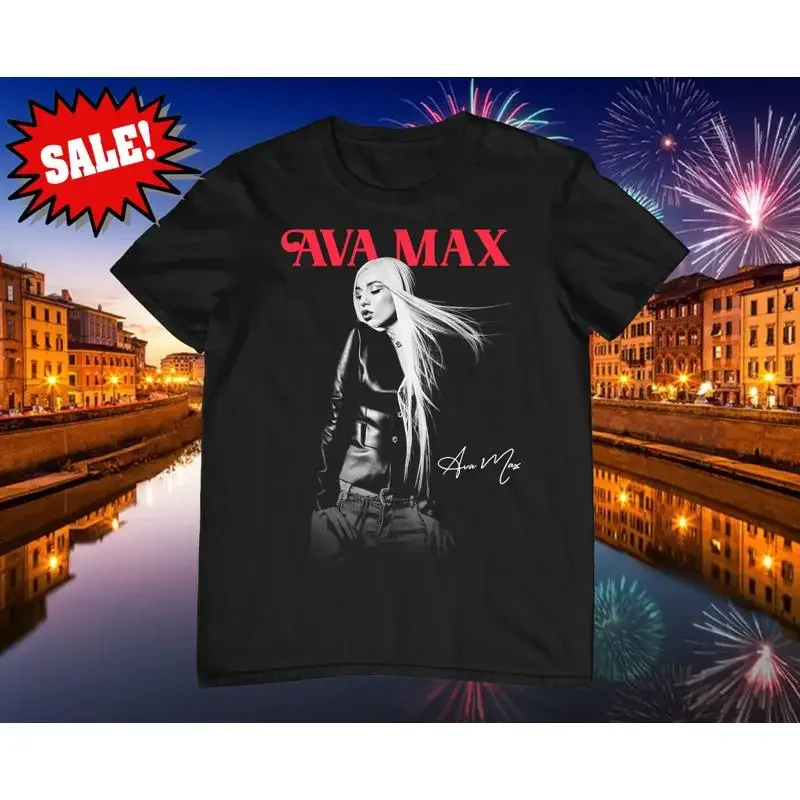 New Rare Ava Max Singer Heavy Cotton Black All Size For Men T Shirt Bt082