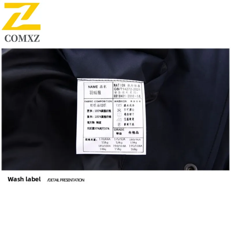 COMXZ 2025 Mens Winter Puffer Jacket Trendy Loose Fit Casual Coat leisure outdoor sports Leisure lightweight tactics windbreaker