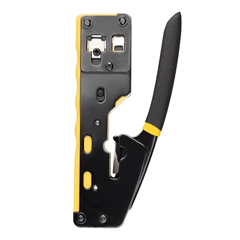 RJ45 Versatile Crimp Tool Pass Through Crimper Cutter for 6P/8P/8C Modular Connector Ethernet All-in-one Wire Tool