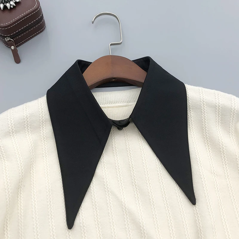 Fake Collar For Women Detachable Lapel Shirt Collar False Blouse Neck Collar Clothing Accessories Winter Sweater Collars Fashion