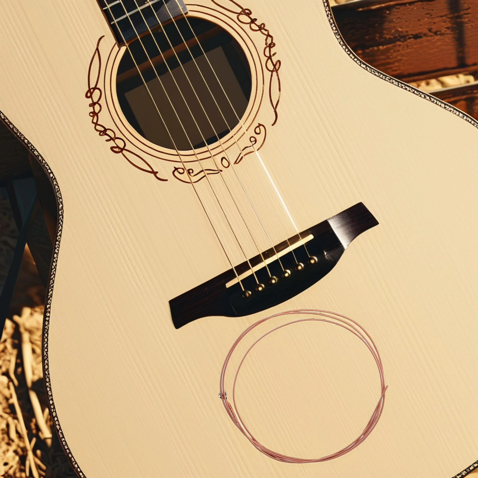 

Acoustic Guitar Strings Package Individual Replacement Repair Bulk Supplies Accessories Set Folk Classic Metal Parts Tools
