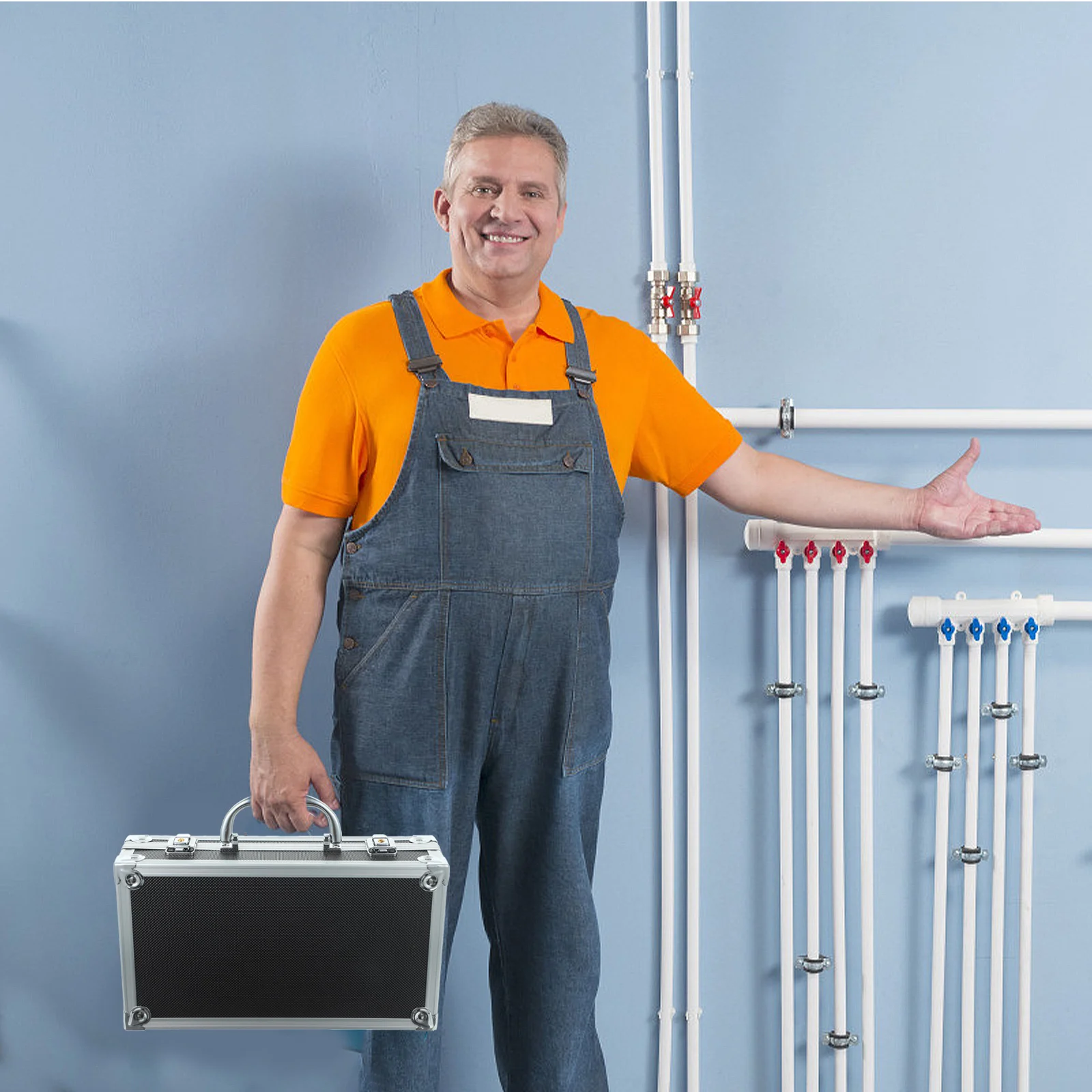 

Heavy Duty Tools Storage Box Aluminum Case with Reinforced Handle for Medicine Parts Emergency Kit Portable Carry Case