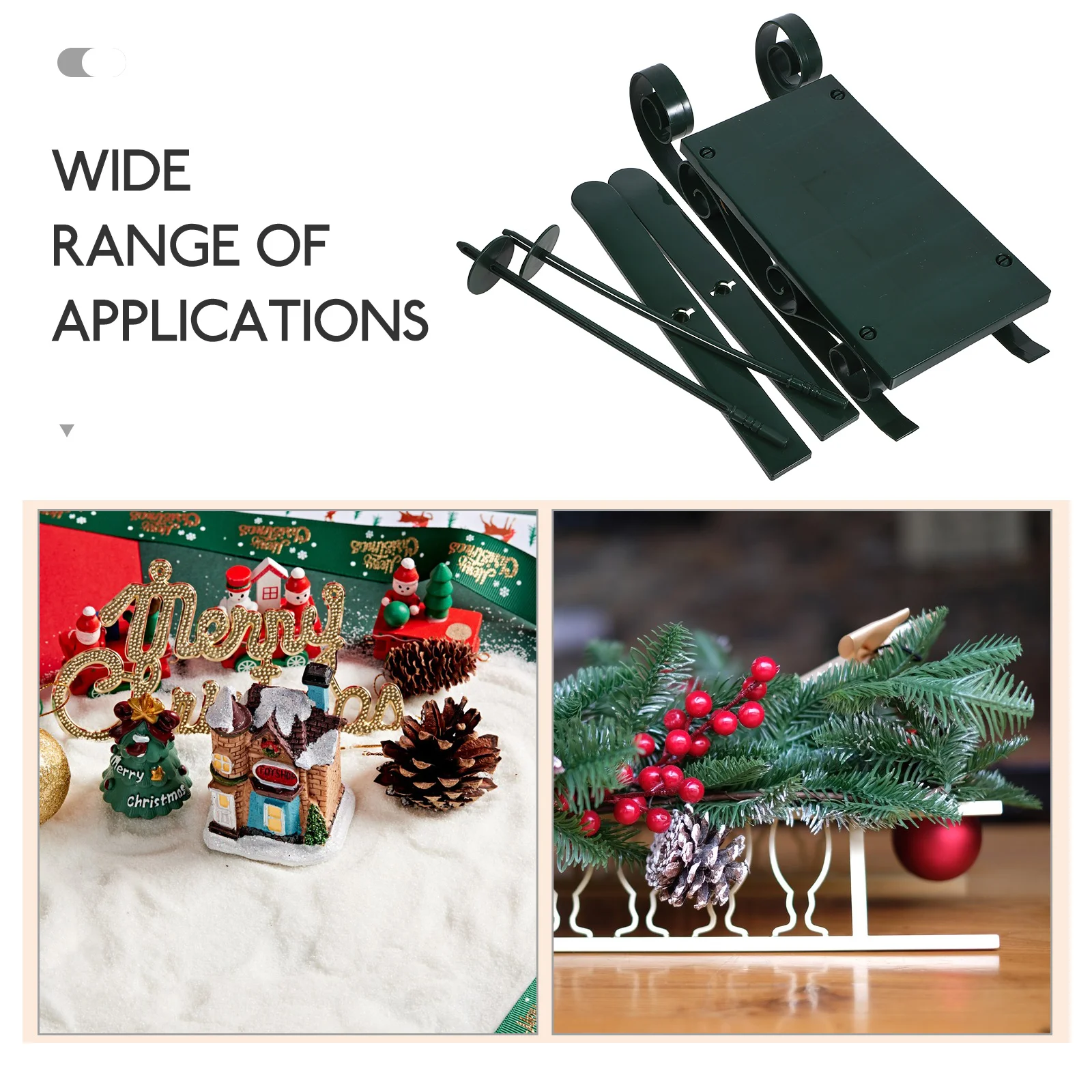 

1Set Xmas Sleigh Skiing Board Decor Plastic Sled Ornament Tabletop Desktop Festival Adornment Christmas Gift Sled Adornment