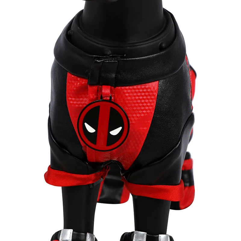 Pet Dogpool Cosplay Costume Deadpool 3 Pet Cos Outfits Dog Cat Superhero Clothing Halloween Carnival Party Pet Costume