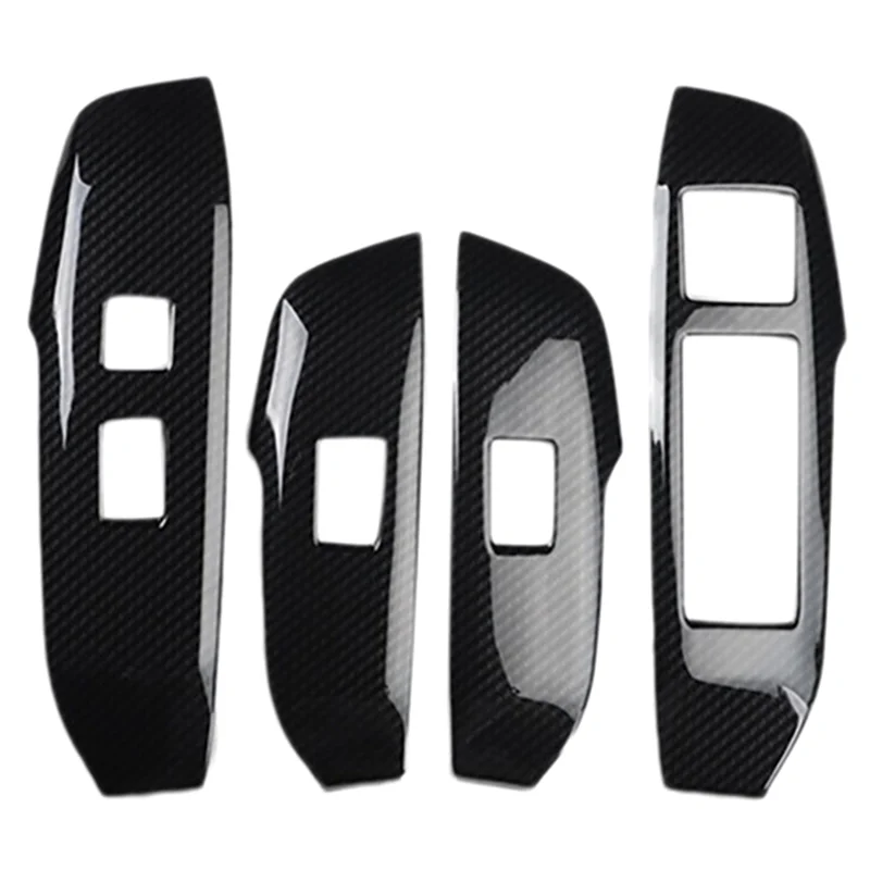 4PCS Car Window Switch Panel Adjust Cover Trim Stickers Window Button Decoration for LEXUS NX 300H 200T LHD B