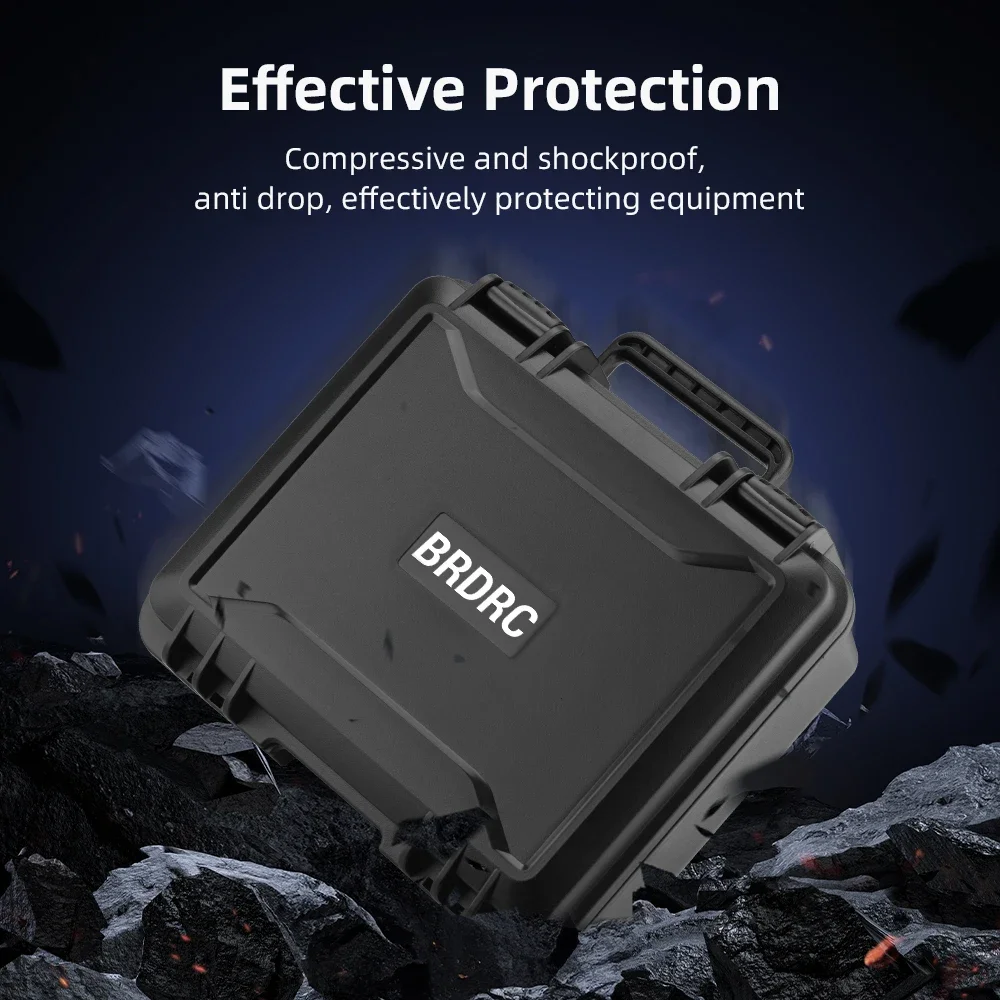 BRDRC Waterproof Box for DJI Mini 4 Pro Drone Explosion-Proof Case RC 2/RC-N2 Remote Control Travel Bag Protector Suitcase