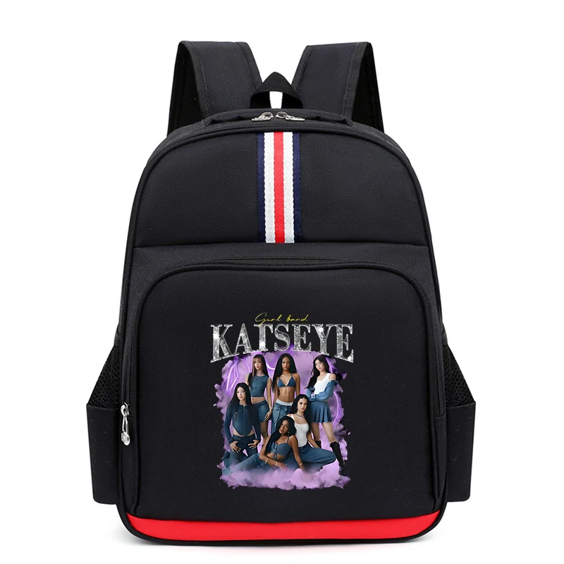KATSEYE Backpack Boys Girls Bookbag Children School Bags Large Capacity Backpacks Elementary Middle School Students Bag Mochila