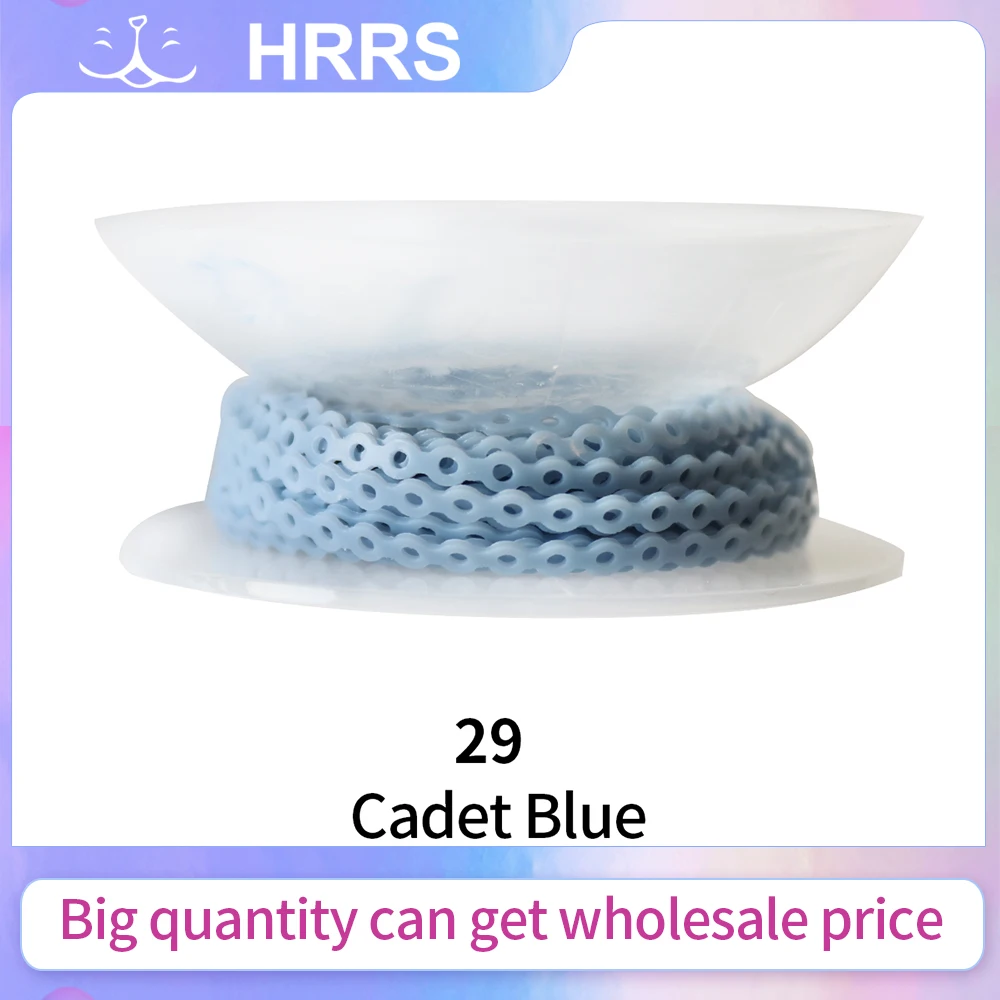 

1Roll 15Feet Orthodontic Elastic Power Chain Short Type Dental Chain 48Colors