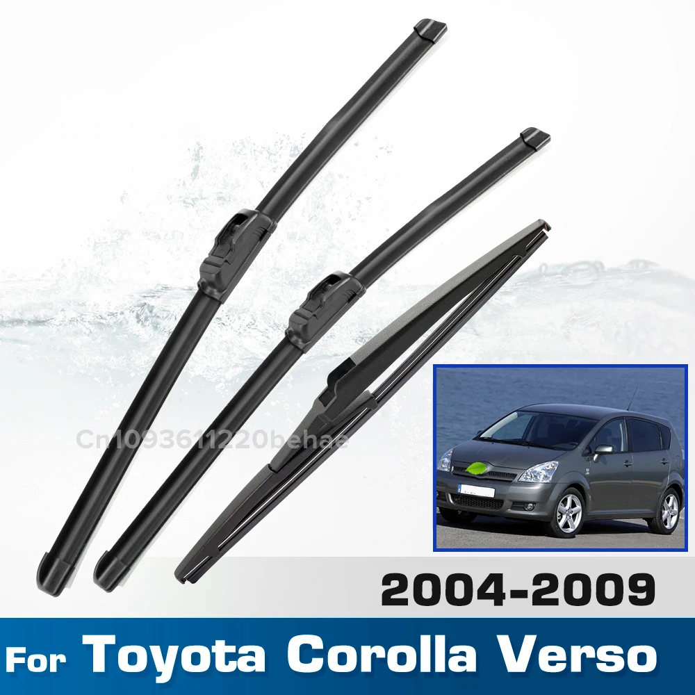 

Wiper Front & Rear Wiper Blades Set For Toyota Corolla Verso 2004 - 2009 Windshield Windscreen Window Brushes 26"+16"+11"