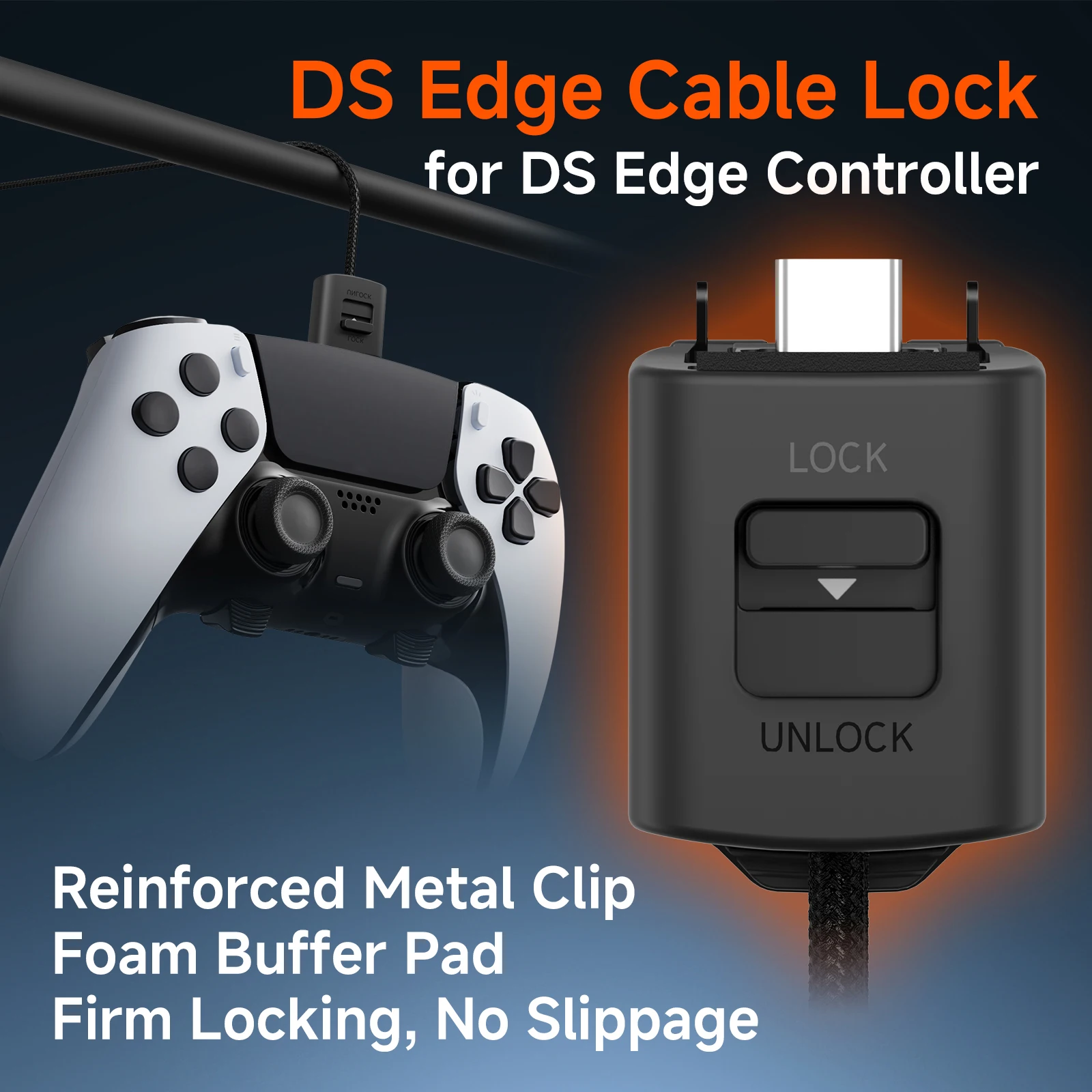 Push Fit Connector - เหมาะสำหรับคอนโทรลเลอร์ PS5 Elite สายชาร์จแบบล็อค ตัวล็อคคอนโทรลเลอร์เกม อุปกรณ์เสริมเกม
