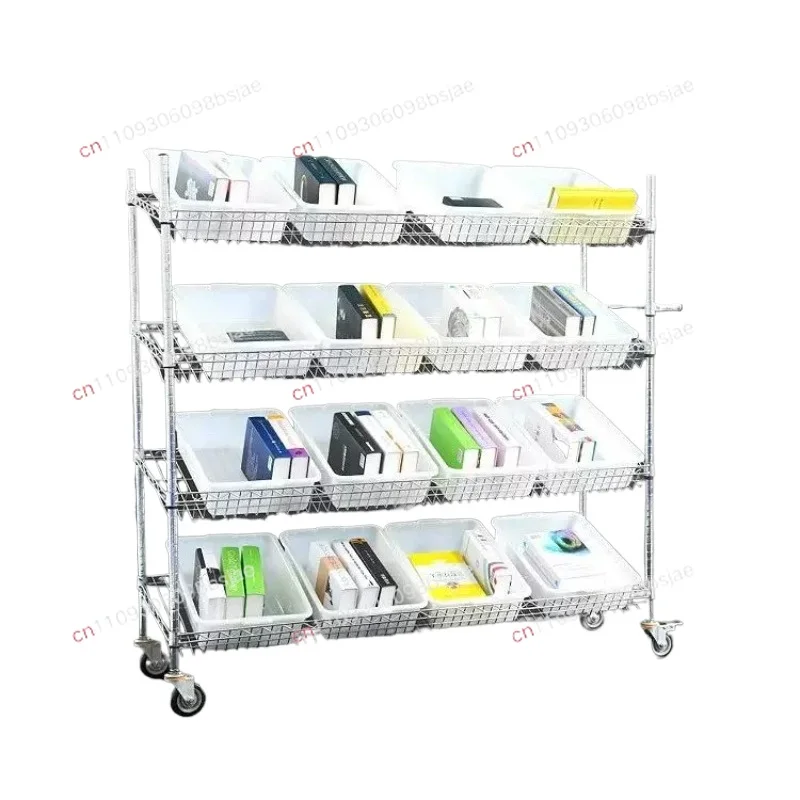 E-commerce Picker Warehouse Express Sorting Wheel Tool Truck Shelf Material Cart Trailer Slope Sorting Truck