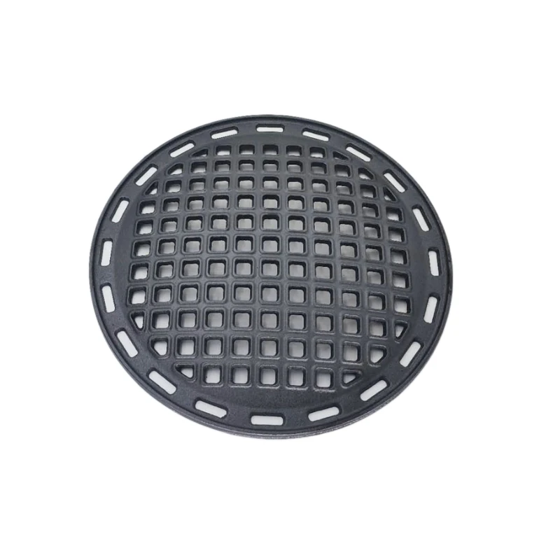Picture 4: 33cm Uncoated Cast Iron Plate with Square Hole for Outdoor Barbecue Grill