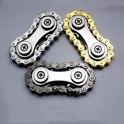 Metal Chain Spinner Fidgets Metal Flywheel Fingertip Gyro Toys Anti Stress DIY Replace Bicycle Chain Spiner Fidget Toys Kids